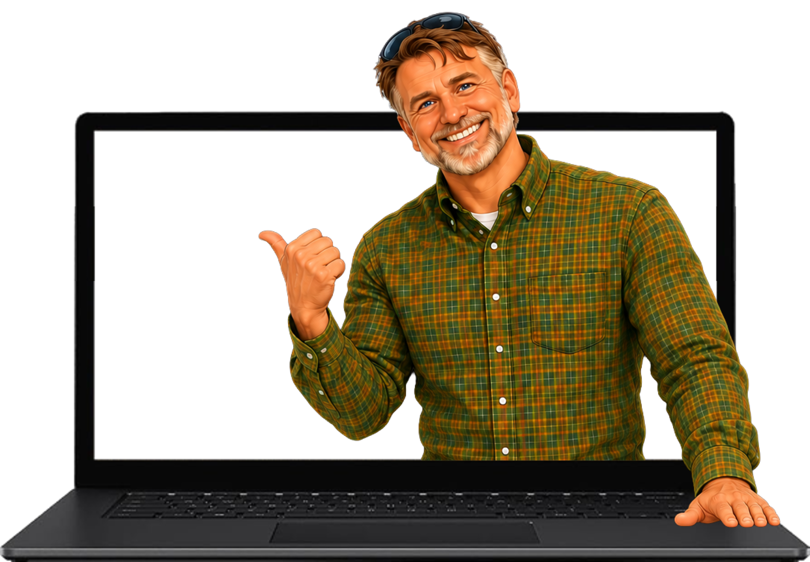 Monitor and Person Frame